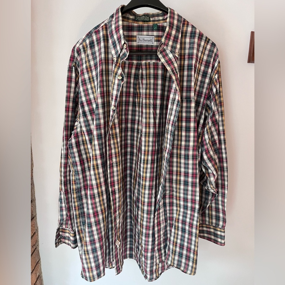 Men's Multicolor Plaid Casual Button Down Shirt